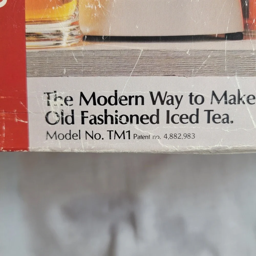 Mr. Coffee The Iced Tea Pot TM1 White Red Vintage 1990 2 Quart Maker Tested RARE